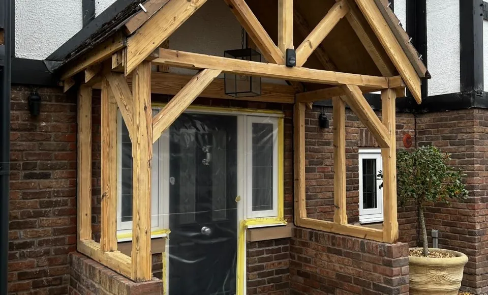 Refreshed porch entrance with a lighter, cleaner and more welcoming appearance