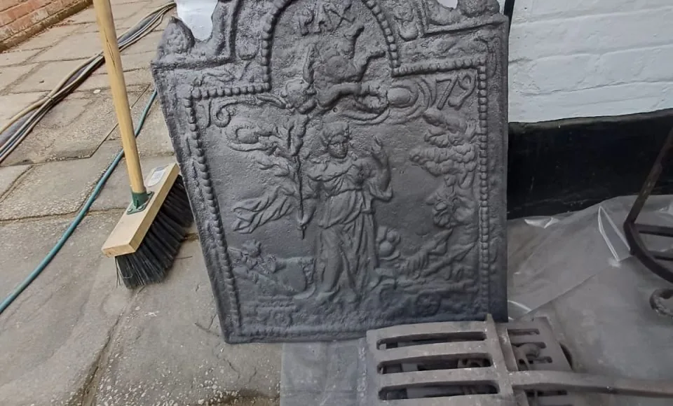 Clean, brighter stone feature following careful surface cleaning