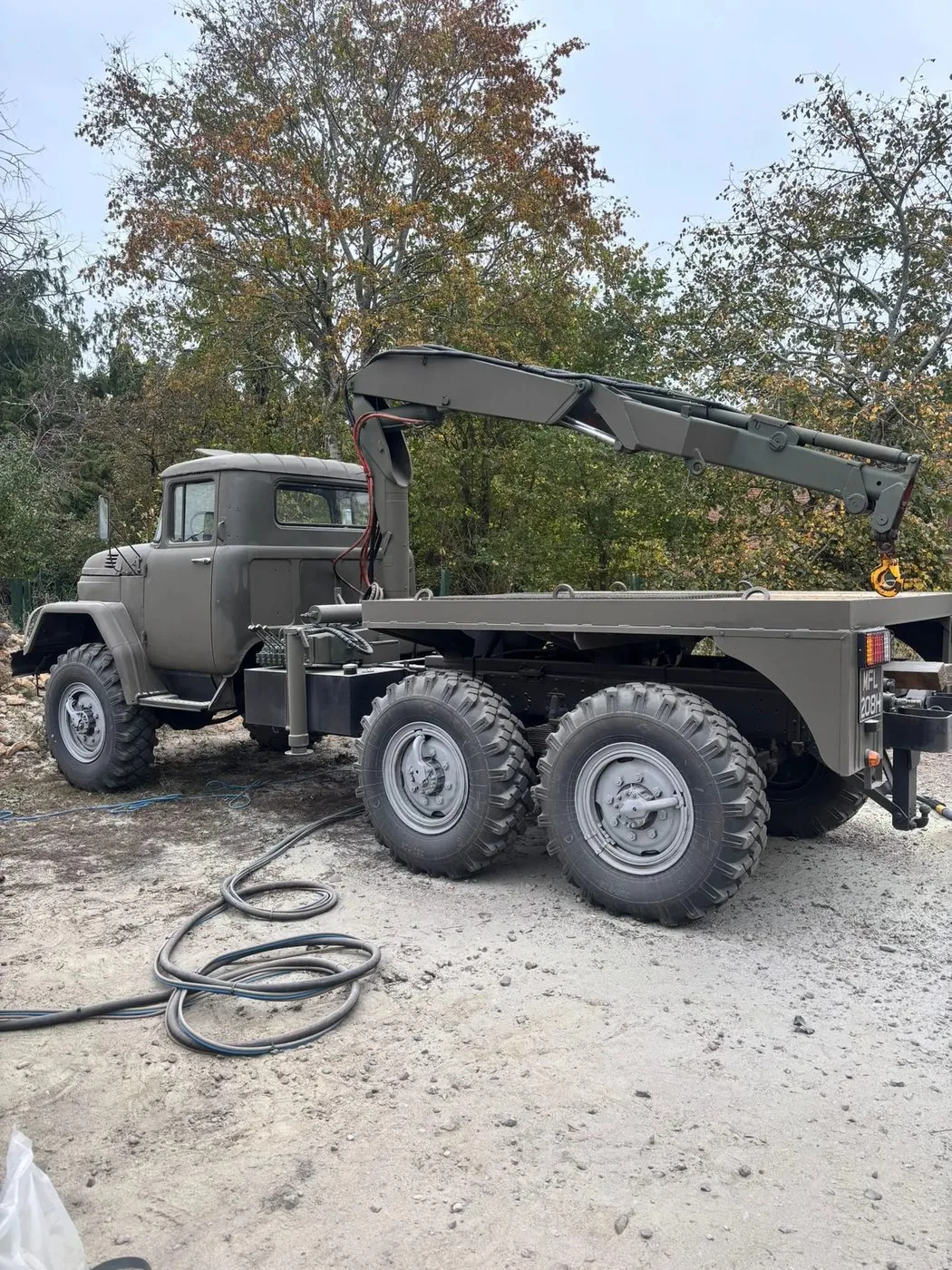 Restored commercial vehicle steel wheel with an even clean surface ready for primer and protective coating
